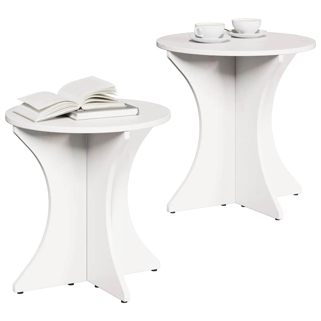 Mesa de Café 2 pcs Madera maciza de pino
