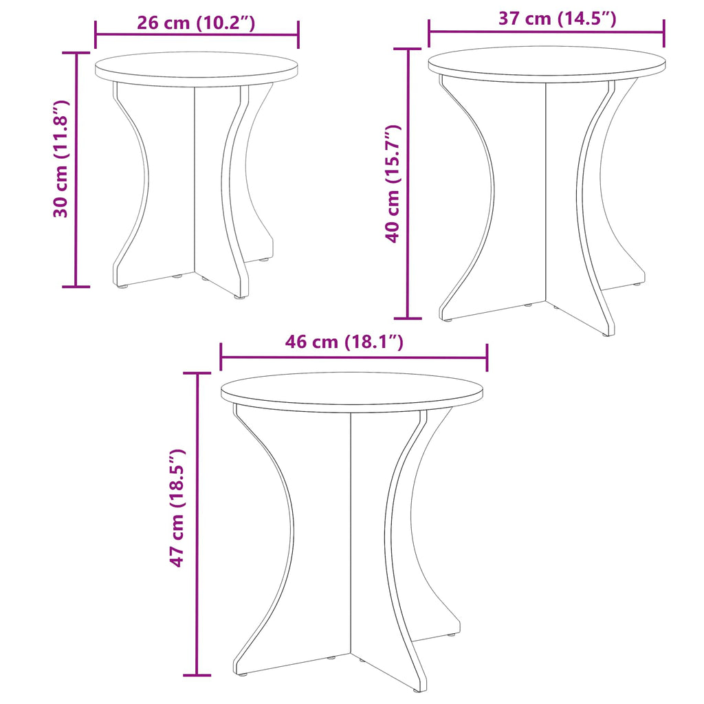 Mesa de Café 3 pcs