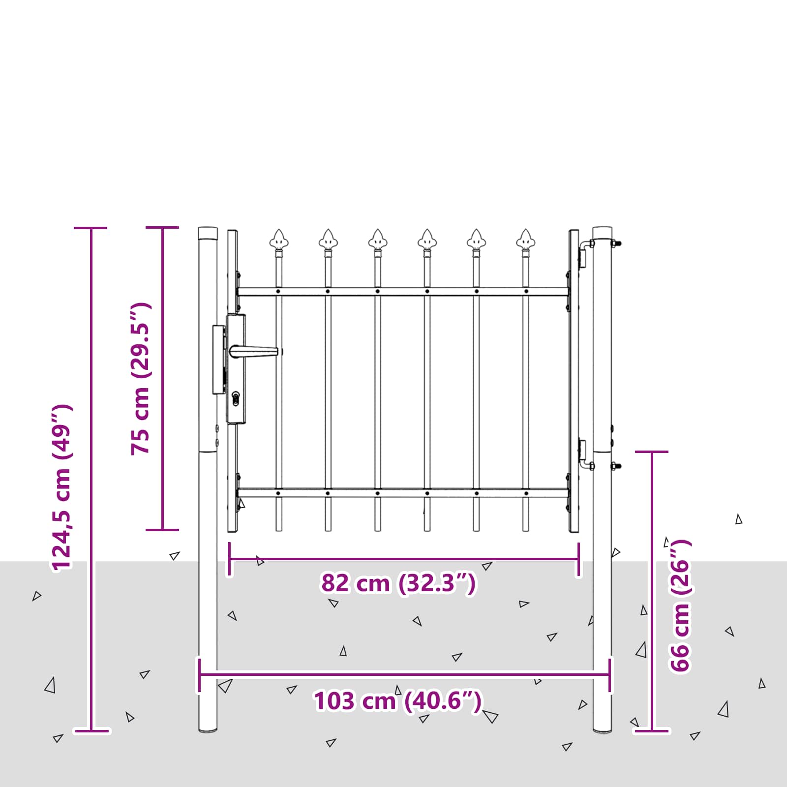 Puerta de cerca BOXTEL 103 x 124,5 cm