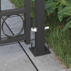 Poste de Valla ASSEN 200 x 88 x 14 cm Acero Gris Con cerradura