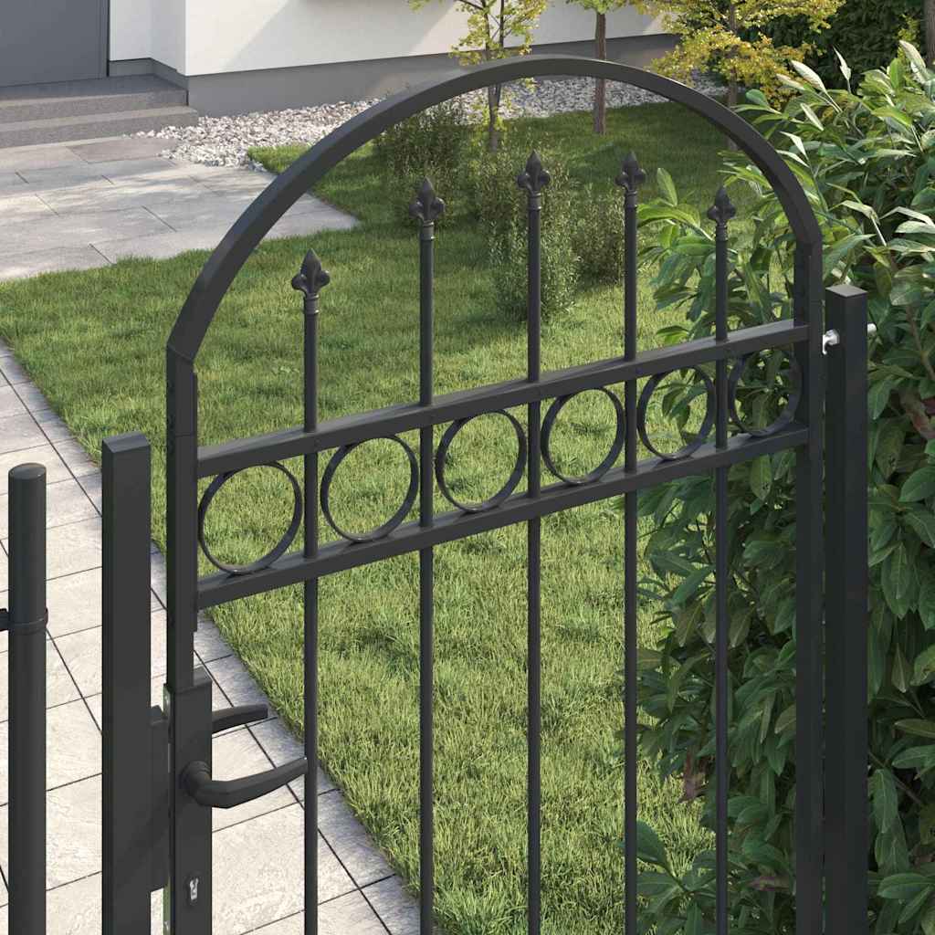 Poste de Valla ASSEN 200 x 88 x 14 cm Acero Gris Con cerradura