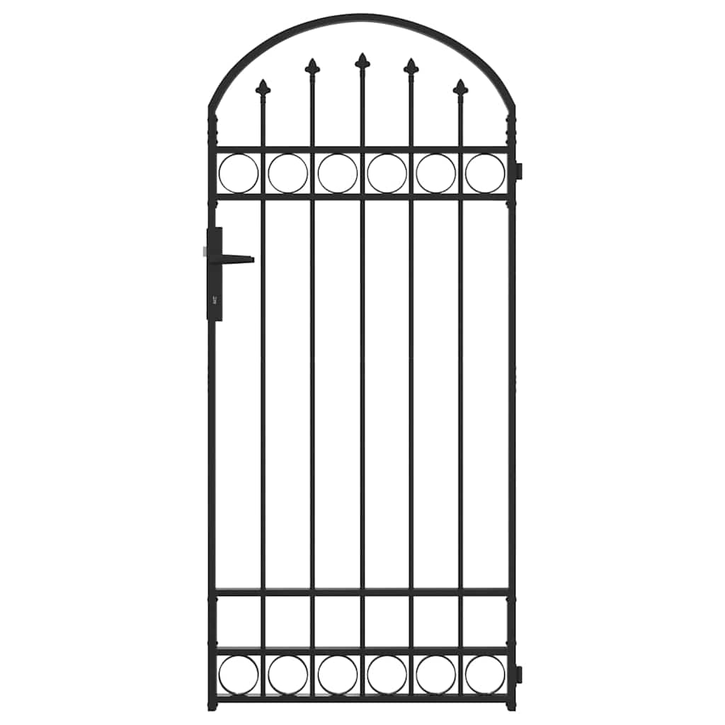 Poste de Valla ASSEN 200 x 88 x 14 cm Acero Gris Con cerradura