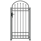 Poste de Valla ASSEN 200 x 88 x 14 cm Acero Gris Con cerradura