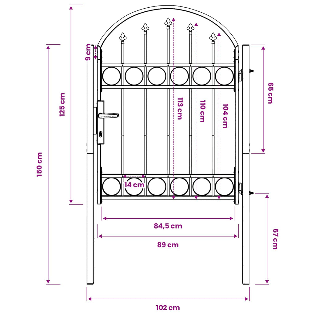 Puerta de cerca ASSEN 100 x 125 cm