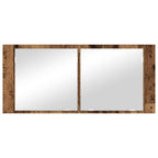 Espejo LED Cabinet con estante Madera vieja 100 x 12 x 45 cm