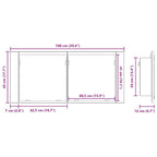 Espejo LED Cabinet con estante Madera vieja 100 x 12 x 45 cm