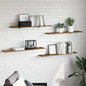 Shelf Board 4 pcs Brown 100 x 10 x 1.5 cm