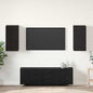 Mueble de TV de Pared 2 pcs Roble Negro 30,5 x 28,5 x 90 cm