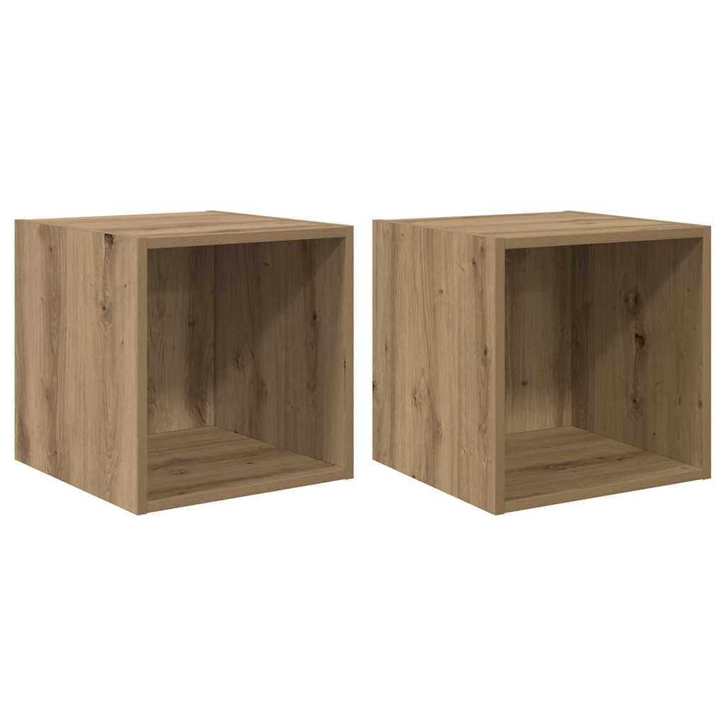 Armario de Pared 2 pcs Roble artesanal 37 x 37 x 37 cm