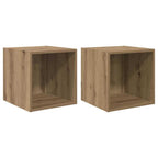 Armario de Pared 2 pcs Roble artesanal 37 x 37 x 37 cm