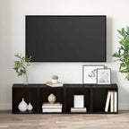Conjunto de mueble de TV 2 pcs 37 x 35 x 37,5 cm Negro