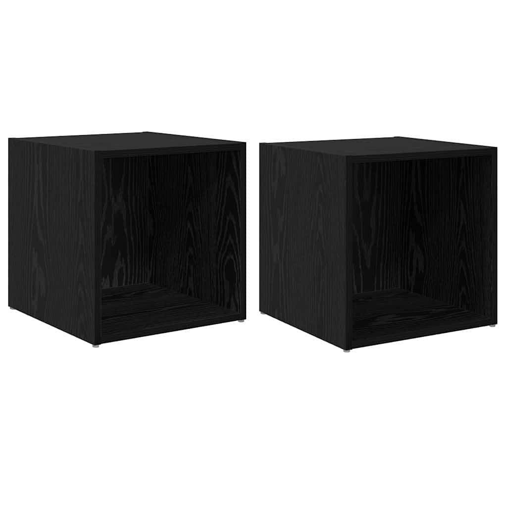 Conjunto de mueble de TV 2 pcs 37 x 35 x 37,5 cm Negro