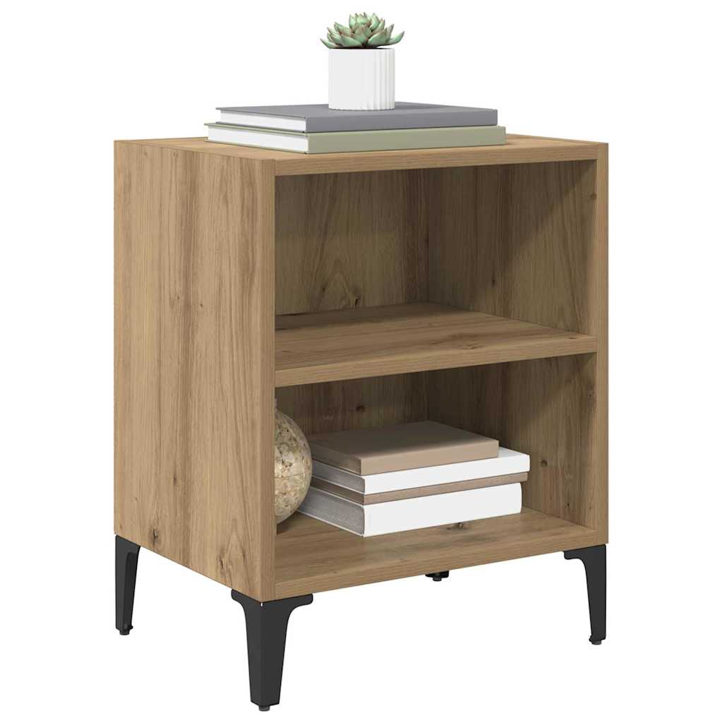 Armario de Noche 2 pcs Roble artesanal 40 x 30 x 50 cm