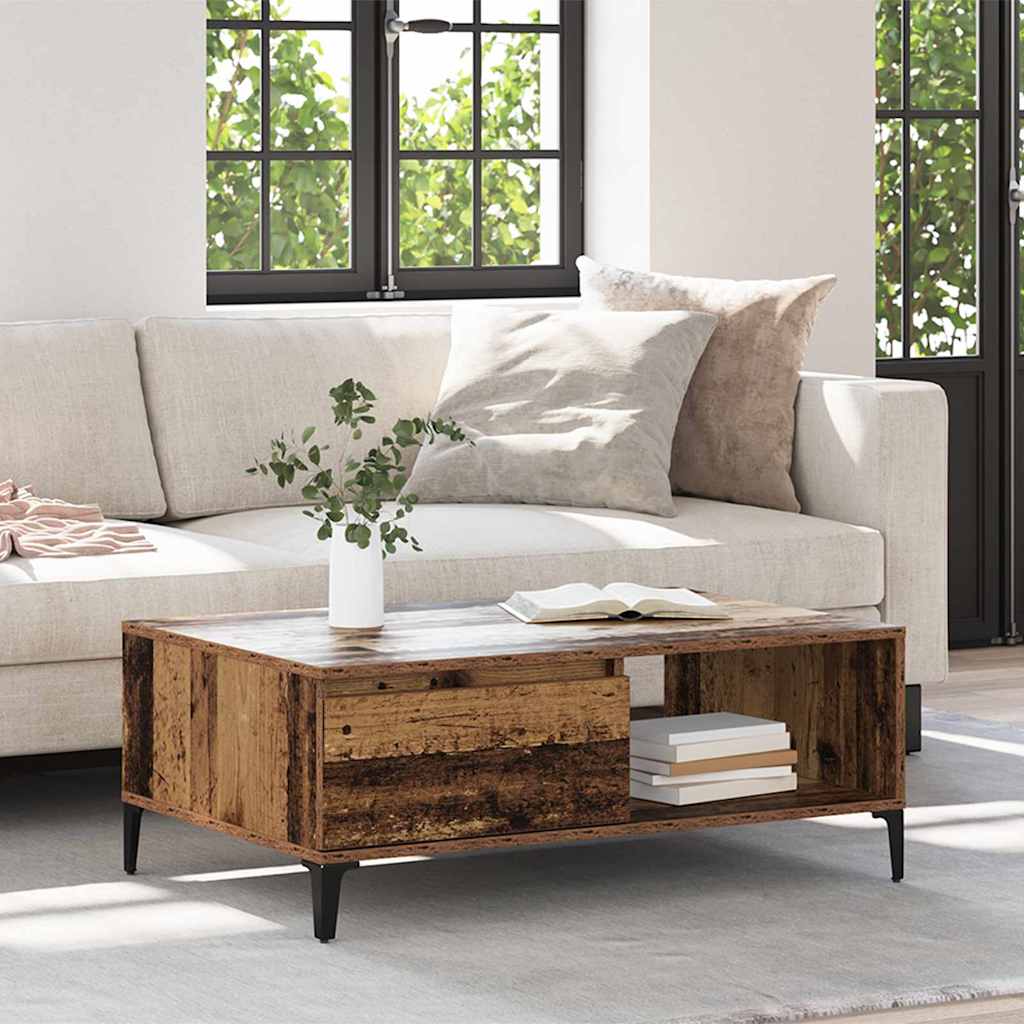 Mesa de Café Madera vieja 90 x 60 x 35 cm Madera contrachapada