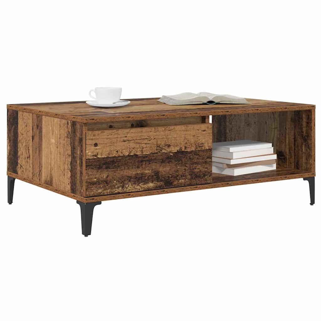 Mesa de Café Madera vieja 90 x 60 x 35 cm Madera contrachapada