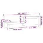 Conjunto de mueble de TV Madera Vieja 180 x 30 x 43 cm