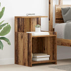 Armario de Noche 2 pcs Madera vieja 40 x 35 x 60 cm