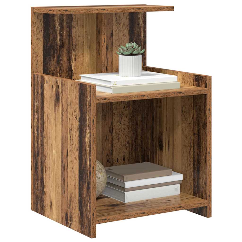 Armario de Noche 2 pcs Madera vieja 40 x 35 x 60 cm