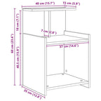 Armario de Noche 2 pcs Madera vieja 40 x 35 x 60 cm