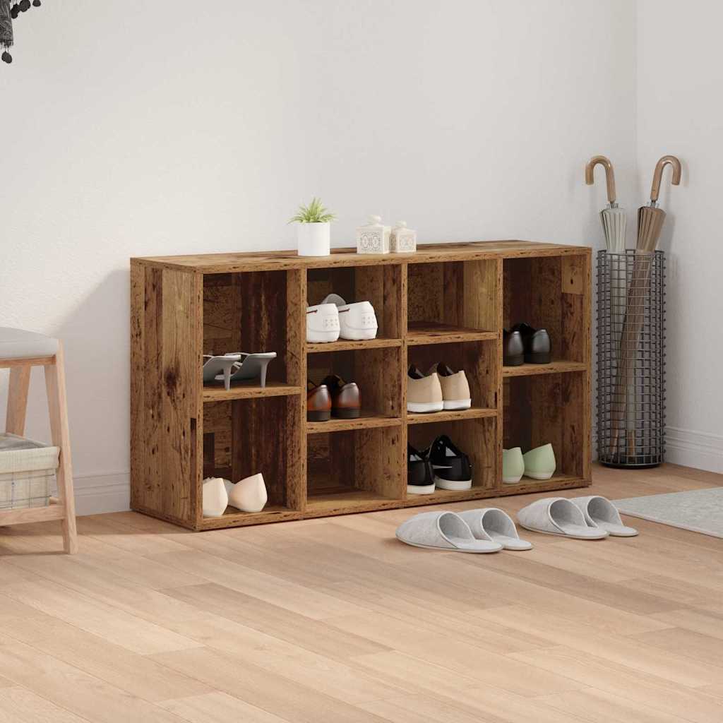 Banco para zapatos con estante Madera vieja 103 x 30 x 54,5 cm