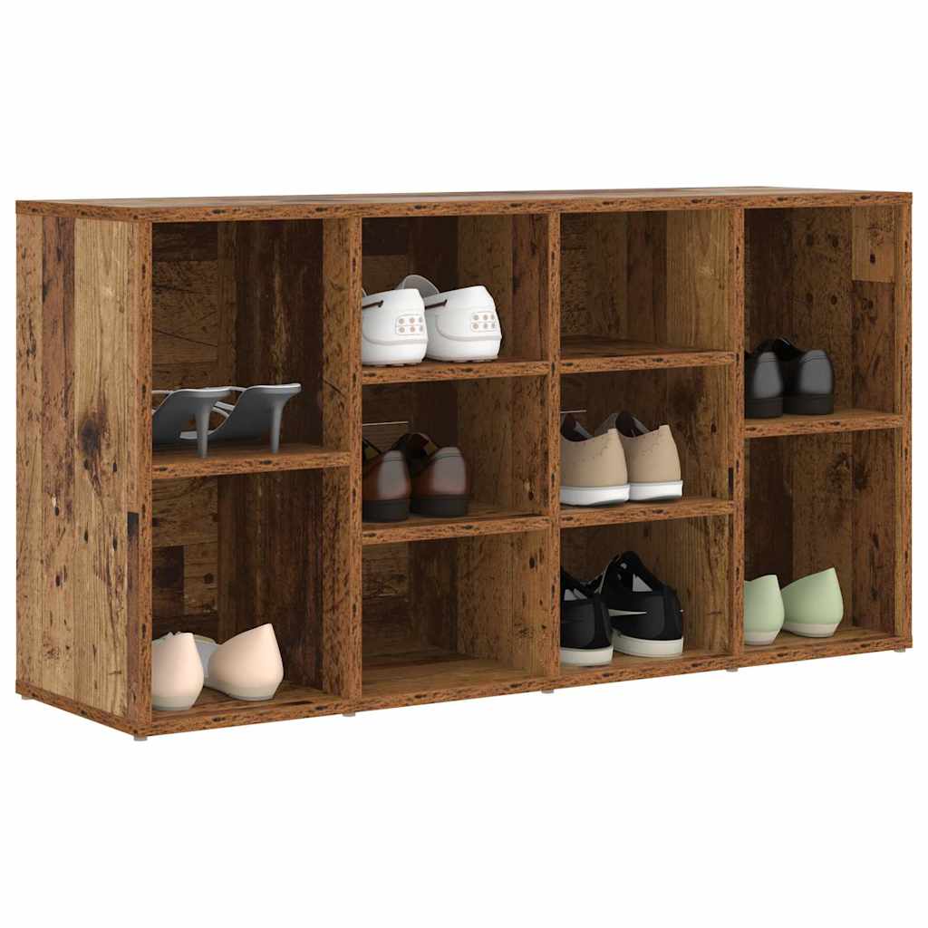 Banco para zapatos con estante Madera vieja 103 x 30 x 54,5 cm