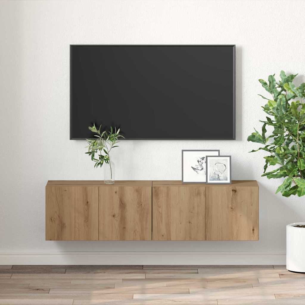 Conjunto de mueble de TV 2 pcs Marrón 60 x 30 x 30 cm