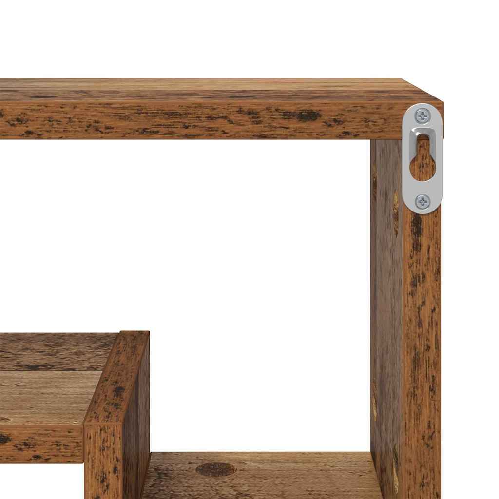 Estante de pared con estante Madera vieja 82 x 15 x 51 cm