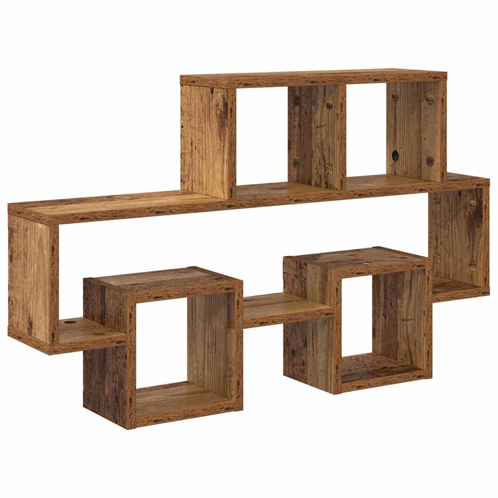 Estante de pared con estante Madera vieja 82 x 15 x 51 cm