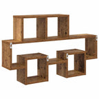 Estante de pared con estante Madera vieja 82 x 15 x 51 cm