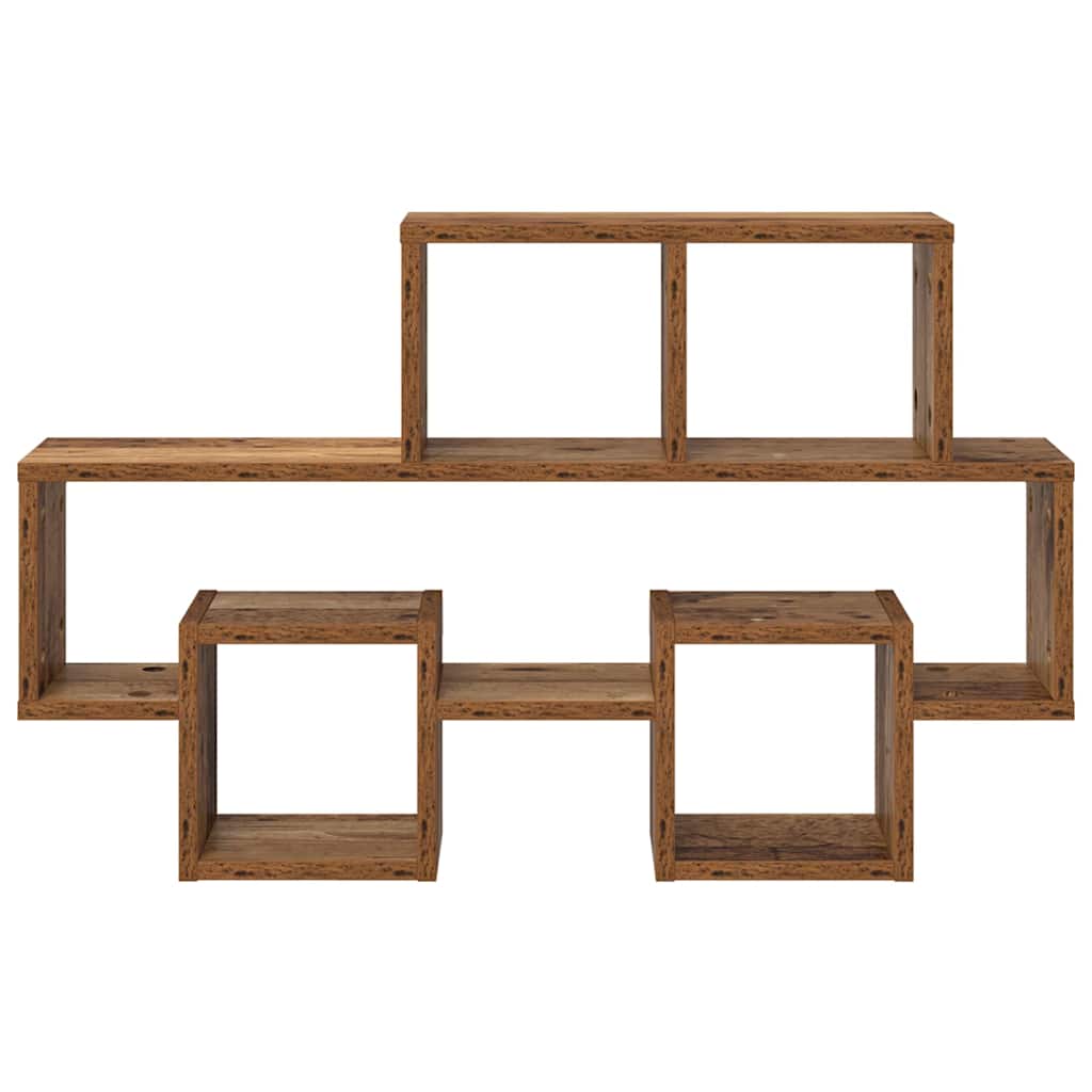 Estante de pared con estante Madera vieja 82 x 15 x 51 cm