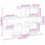 Estante de pared con estante Madera vieja 82 x 15 x 51 cm