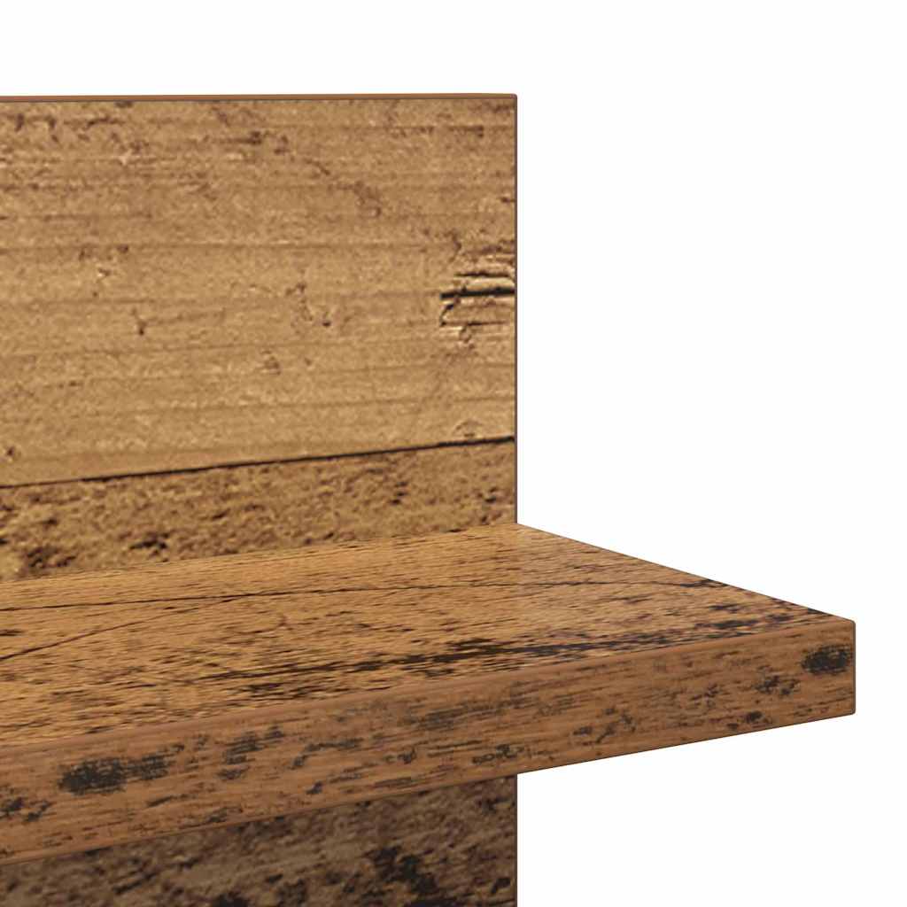 Estante de pared 2 pcs Madera Vieja 80 x 11,5 x 18 cm