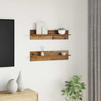 Estante de pared 2 pcs Madera Vieja 80 x 11,5 x 18 cm
