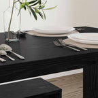 Conjunto de comedor 2 pcs Roble negro Madera contrachapada