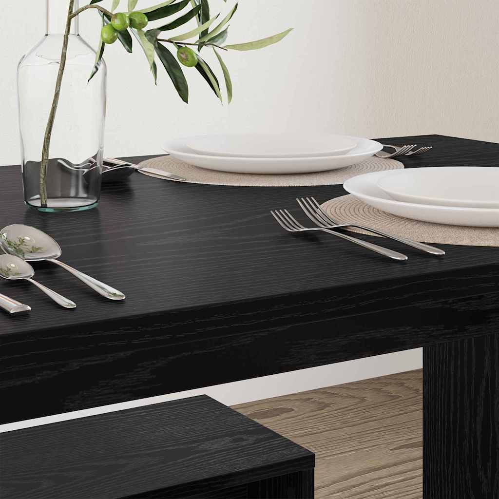 Conjunto de comedor 2 pcs Roble negro Madera contrachapada
