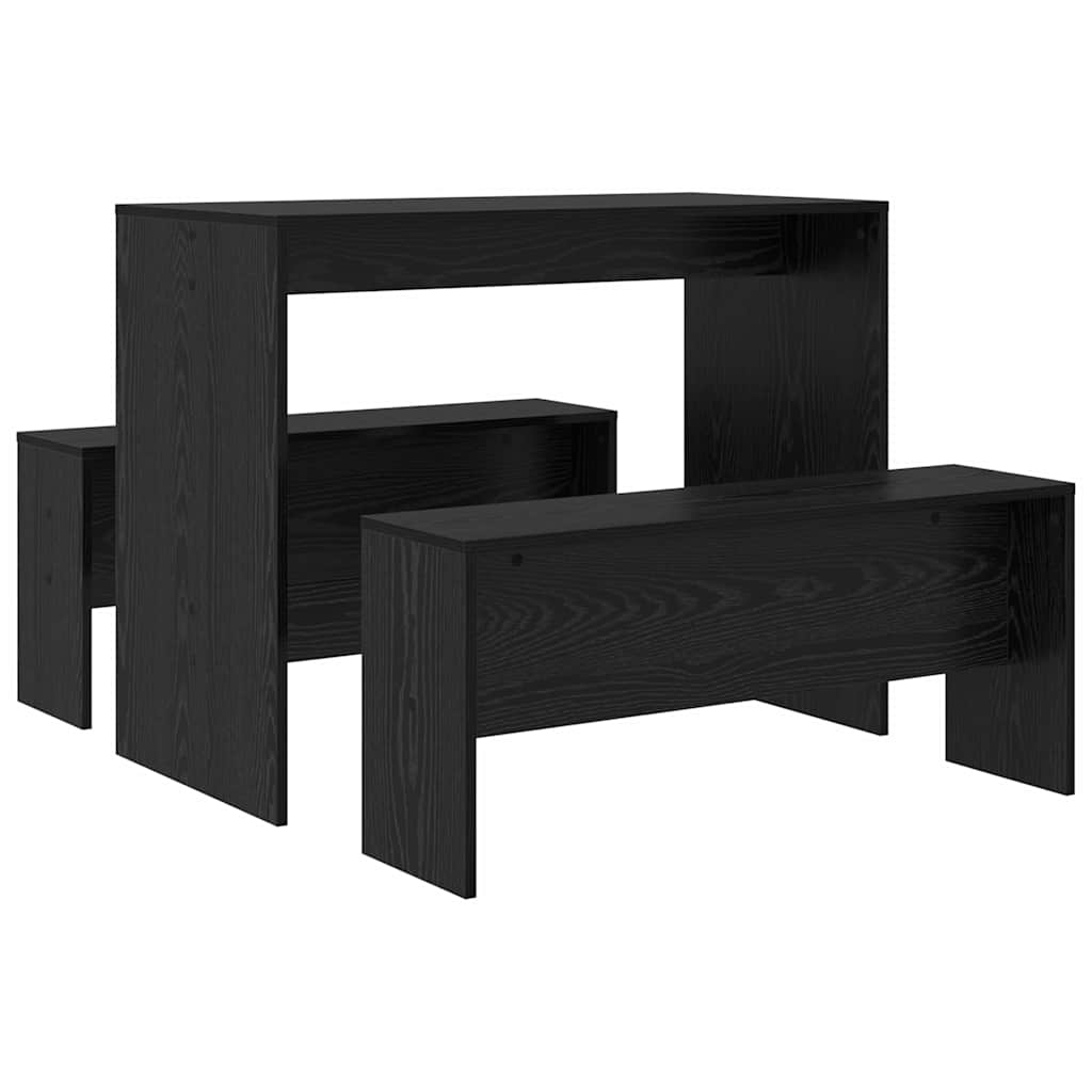 Conjunto de comedor 2 pcs Roble negro Madera contrachapada