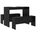 Conjunto de comedor 2 pcs Roble negro Madera contrachapada