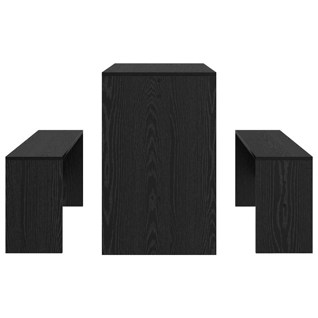 Conjunto de comedor 2 pcs Roble negro Madera contrachapada