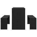 Conjunto de comedor 2 pcs Roble negro Madera contrachapada