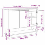 Aparador Madera vieja 97 x 29 x 75 cm Madera de ingeniería