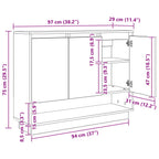 Aparador Madera vieja 97 x 29 x 75 cm Madera de ingeniería
