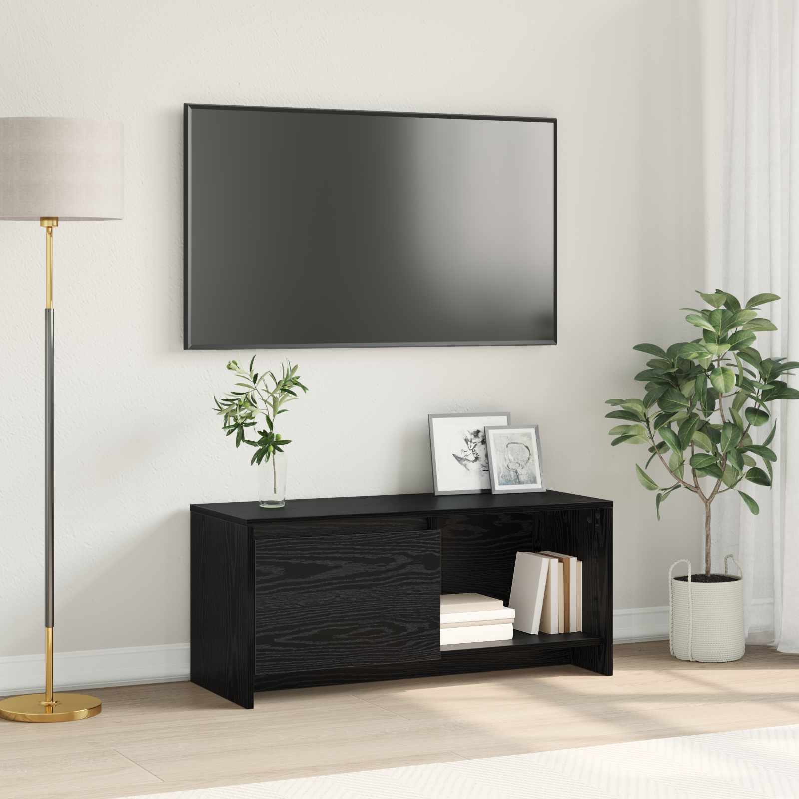 Conjunto de mueble de TV 8 pcs Madera envejecida
