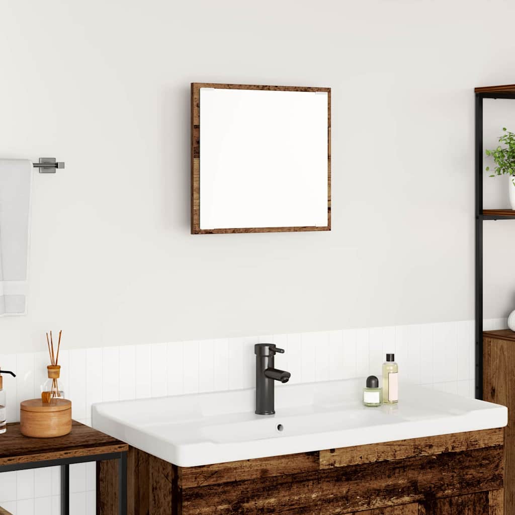 Espejo de baño LED con espejo Gris Sonoma 40 x 37 x 8.5 cm