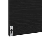 Juego de muebles de baño con cajón con espejo 2 pcs Roble Negro