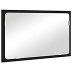 Juego de muebles de baño con cajón con espejo 2 pcs Roble Negro