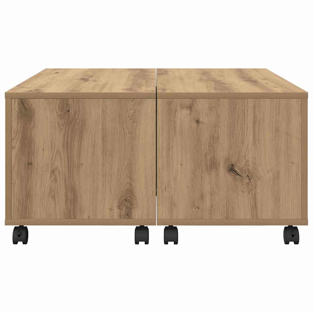 Mesa de Café con cajón Roble artesanal 75 x 75 x 38 cm
