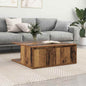 Mesa de Centro com gaveta em madeira antiga 80 x 80 x 31 cm