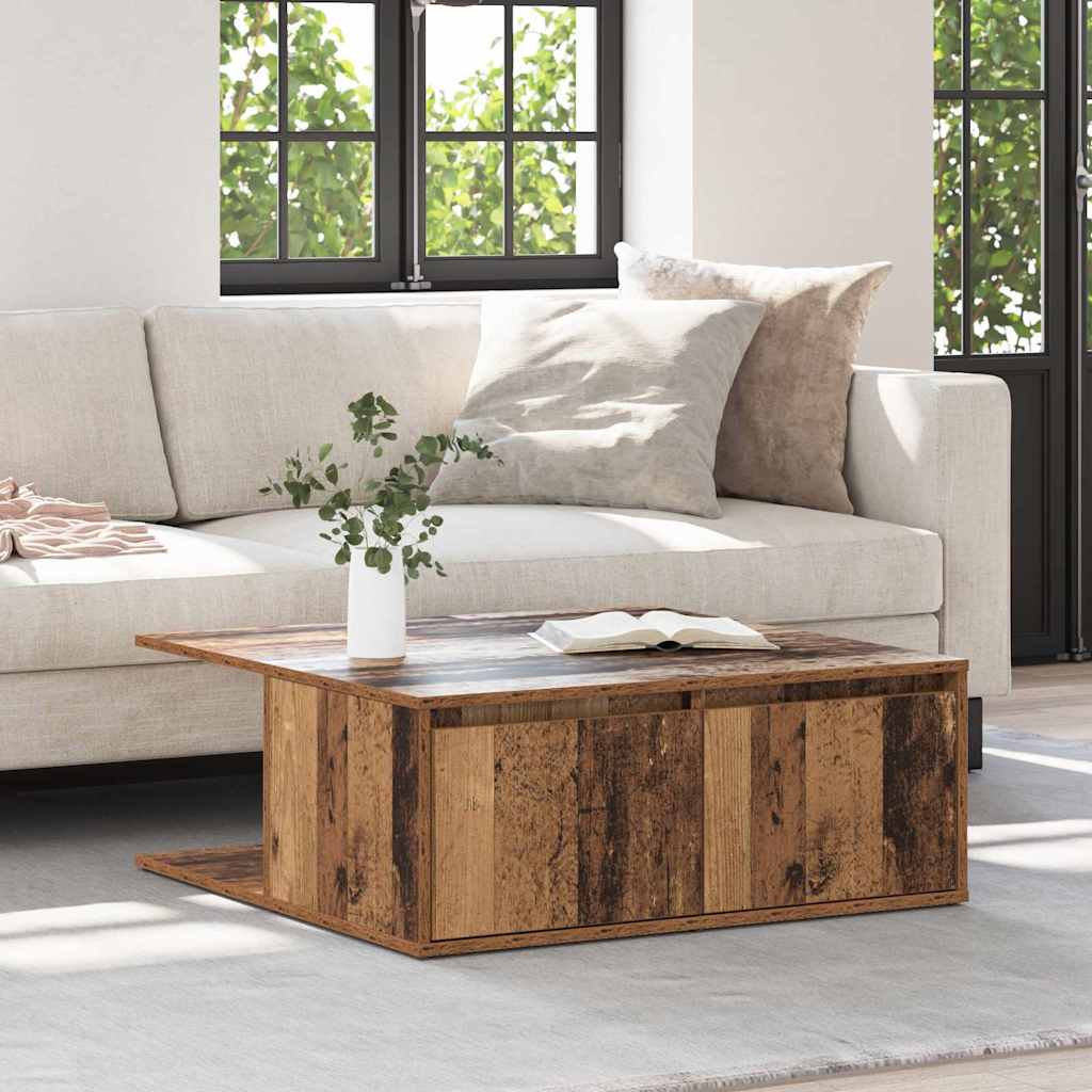 Mesa de Café con cajón Madera antigua 80 x 80 x 31 cm