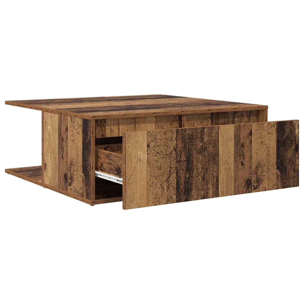 Mesa de Café con cajón Madera antigua 80 x 80 x 31 cm