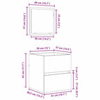Mueble de Cuarto de Baño Madera envejecida 41 x 38,5 x 45 cm